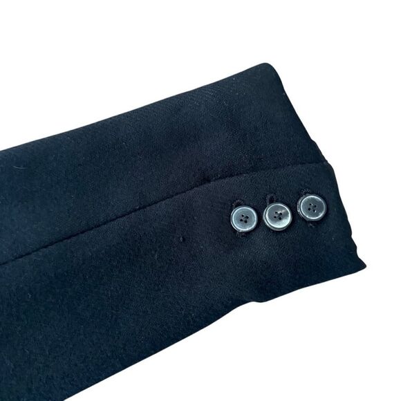 Zara Wool Blend Double Breasted Jacket Black Large - Picture 9 of 10